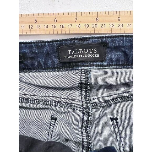 Talbots Jeans Size 4 Slim Ankle Flawless Stretch Dark Wash Blue Denim Mid Rise - Picture 6 of 10